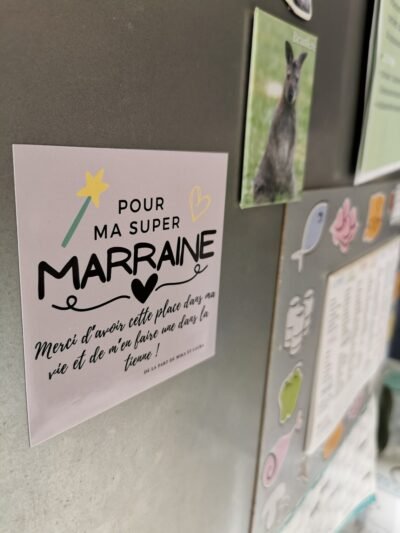 aimant personnalisé pour une marraine exceptionnelle