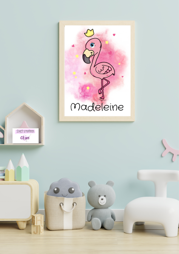 Poster Flamant Rose