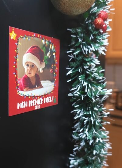 Magnet Noël personnalisé bébé : Un Souvenir Unique