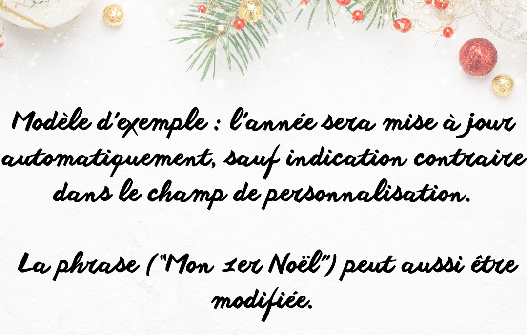 Magnet Noël personnalisé bébé : Un Souvenir Unique – Image 3