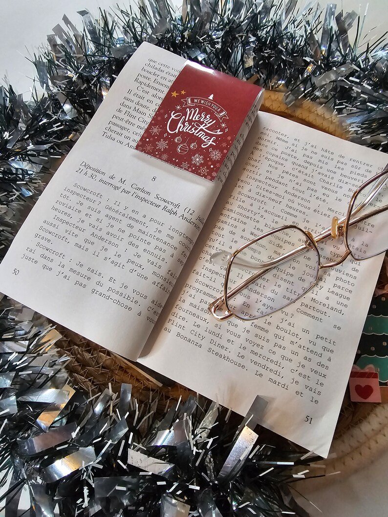 Marque-page de Noël personnalisé avec photo – Cadeau élégant pour lecteur – Image 7