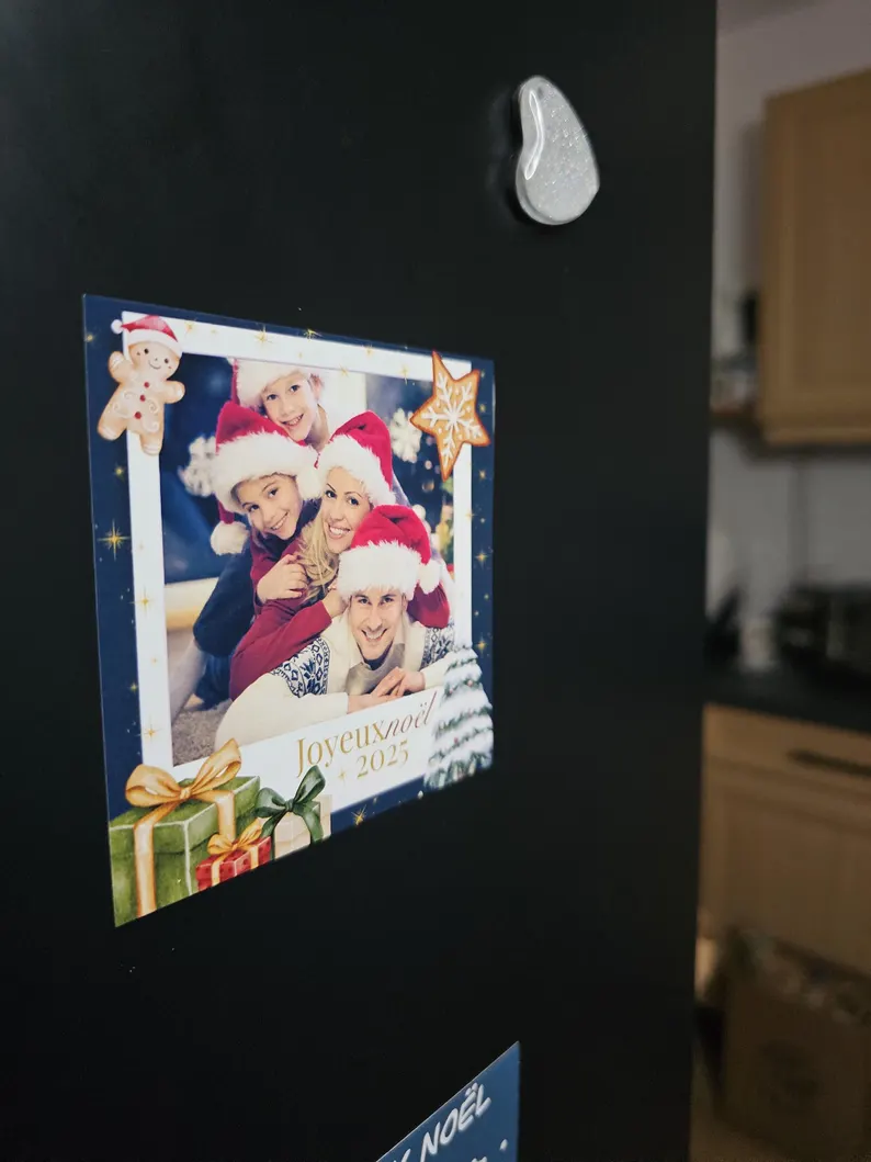 Magnet de frigo spécial noël, photo de famille, à offrir, souvenirs de noël, personnalisable – Image 4
